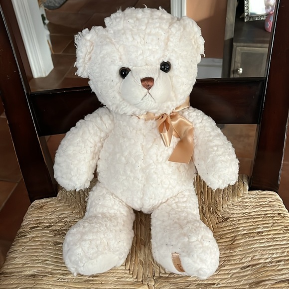 Aurora® Snuggly Ashford Bear™ Stuffed Animal Comforting Companion White - Picture 2 of 8